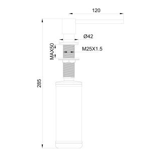 Дозатор для мыла Wonzon & Woghand WW-88SD02-BN брашированный никель